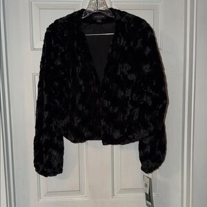 Chic Black Teddy Jacket